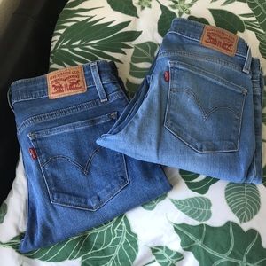 (2) Levi’s 711 skinny jeans